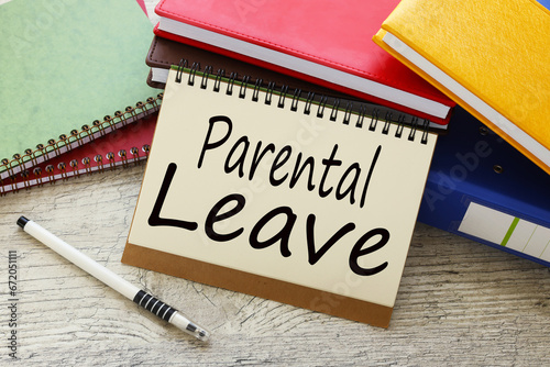 Wallpaper Mural PARENTAL LEAVE text concept on sheet with notepad and calculator.Parental leave, maternity leave Torontodigital.ca