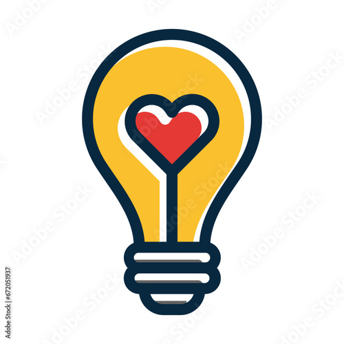 Passion Vector Thick Line Filled Dark Colors