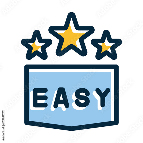 Easy Vector Thick Line Filled Dark Colors