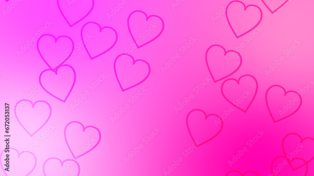 CG image of pink and magenta background including heart shaped object