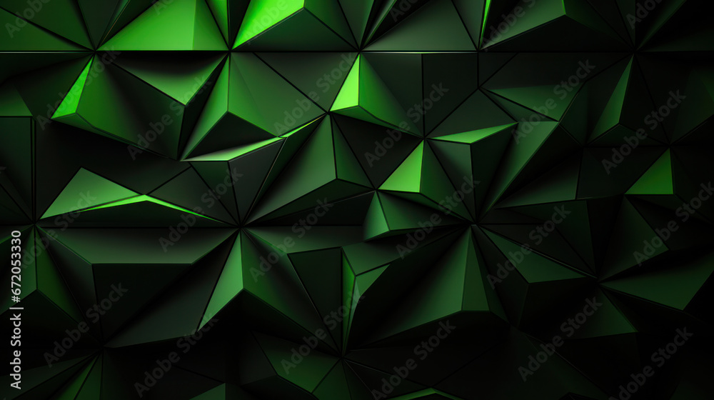 Low Poly Triangle Mosaic with Neon Green Low Poly Triangle Mosaic with Neon Green
