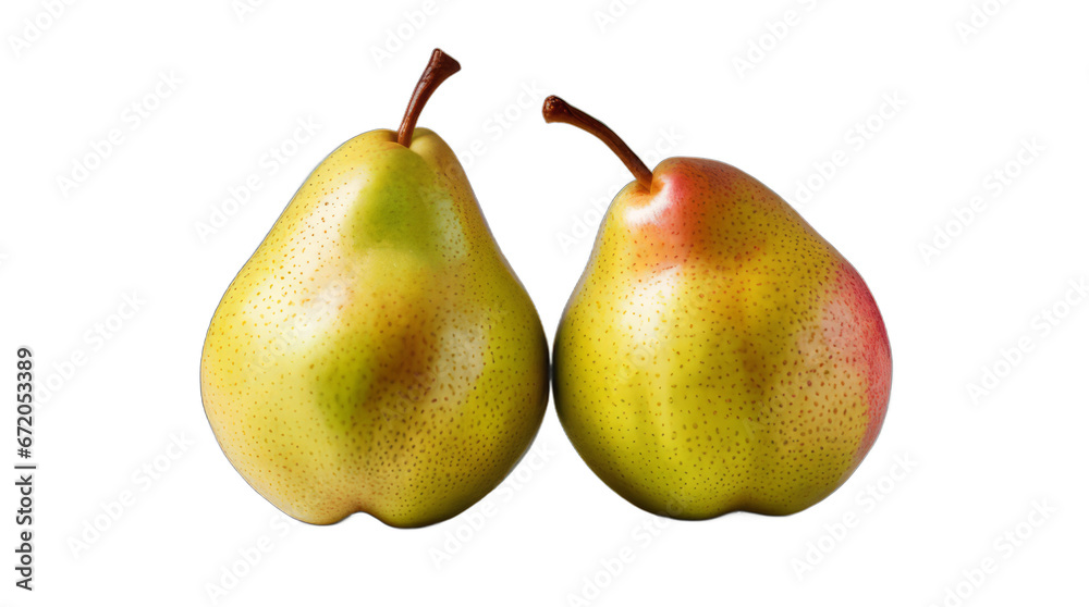 two pear transparent, white background, isolate, png two pear transparent, white background, isolate, png
