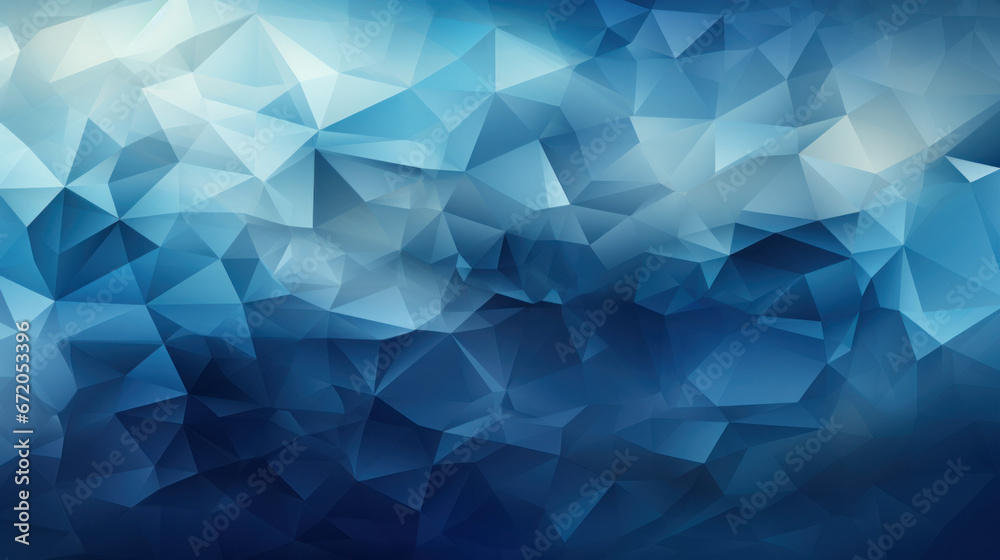 Low Poly Triangle Mosaic Background in Moody Indigo