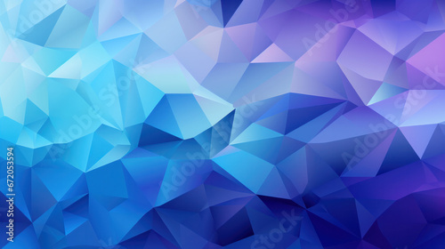 Low Poly Triangle Mosaic Background in Electric Blue