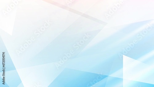 Abstract creative motion white triangle on gradient light blue background. Video animation Ultra HD 4k footage.