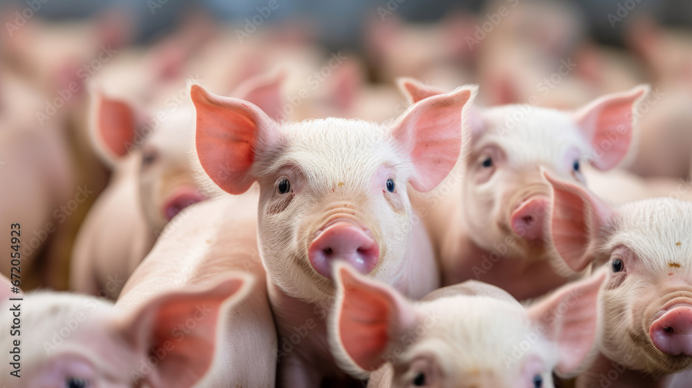 Pigs in pig farm.generative ai Pigs in pig farm.generative ai