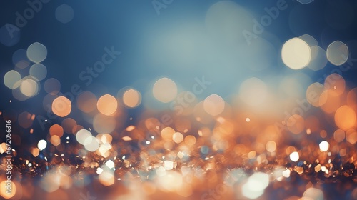 Glittering holiday bokeh effect on blurred background