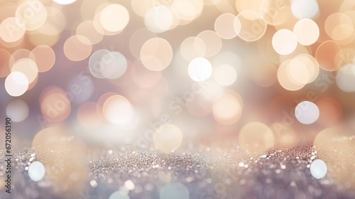Sparkling and bokeh background in pastel pearl and silver colors