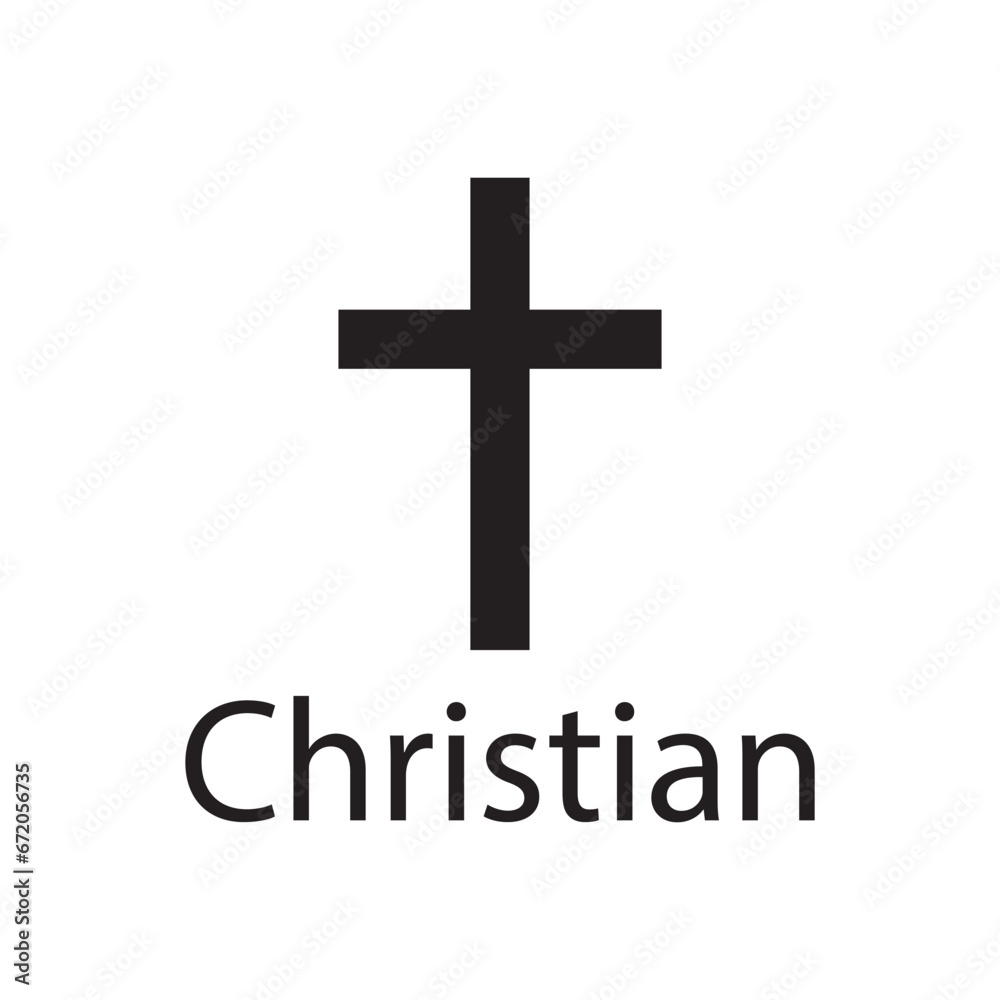 Christian religious symbol icon vector Christian religious symbol icon vector
