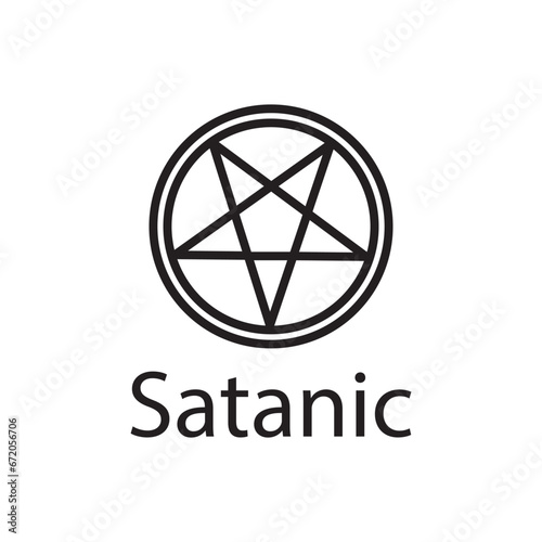 Satanic symbol icon vector