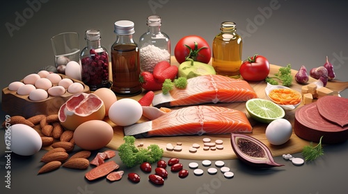 Cholesterol lowering food products. Diet increasing levels of high-density lipoprotein. photo