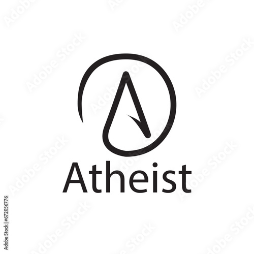 Atheist symbol icon vector