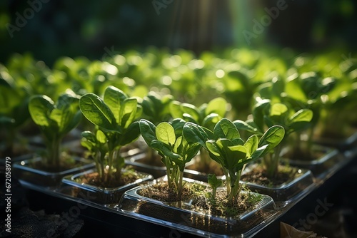 Kale Seedlings Flourishing. A Glimpse of Youth in Nutrient-Rich Soil
