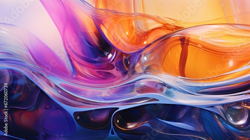 Liquid Crystal Abstraction, Crystal Abstraction colorful background