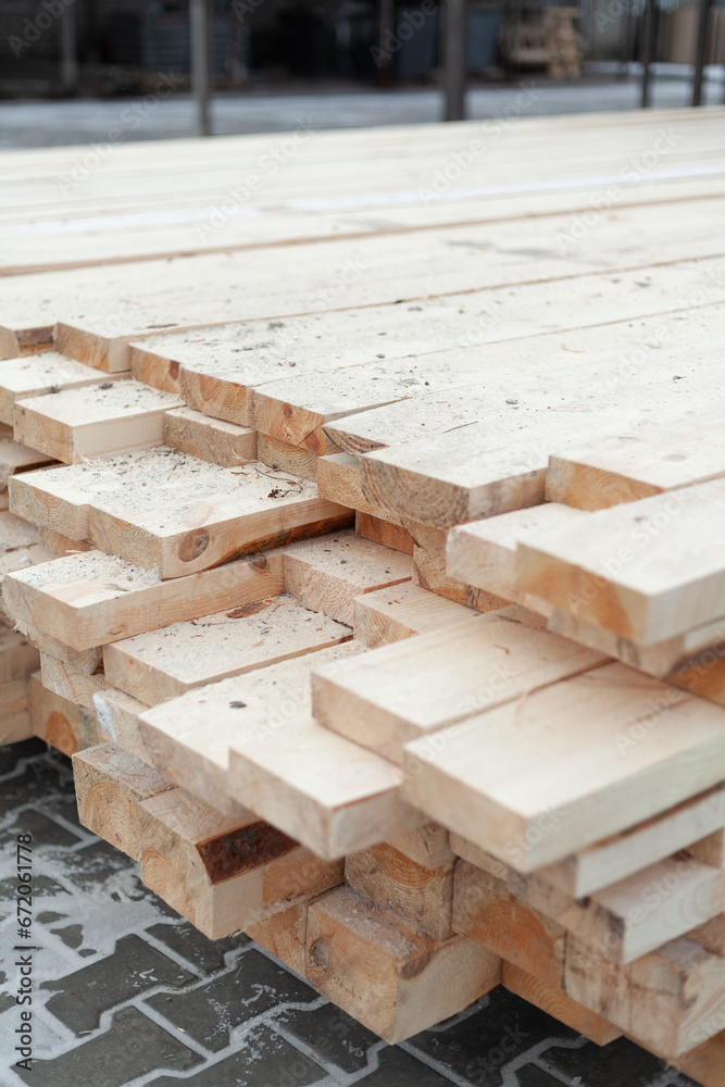 Woodworking, lumber, unloading, board, rail, beam Woodworking, lumber, unloading, board, rail, beam