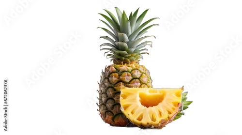 pineapple and slide transparent, white background, isolate, png