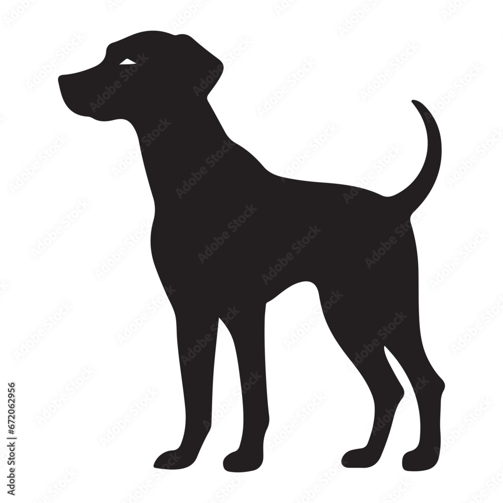 Dog black Silhouette vactor
