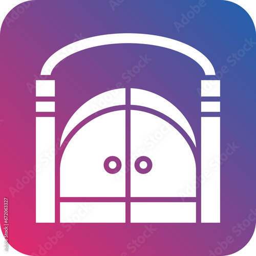 Cementery Gate Icon Style