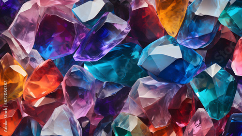 background of gemstones, colorful crystal