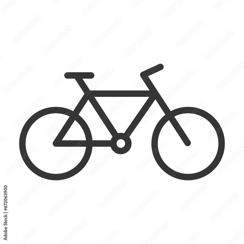Obraz premium Bike Bicycle Black Outline Style Icon On White Background