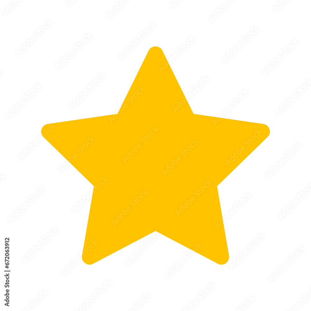 Yellow Star Round Corners Symbol Vector Illustration Yellow Star Round Corners Symbol Vector Illustration