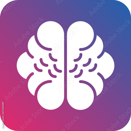 Human Brain Icon Style