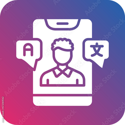 Online Language Teacher Icon Style