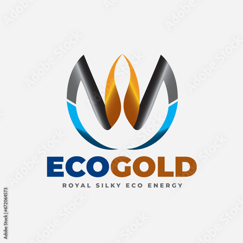 Royal Eco Gold Energy Logo Template