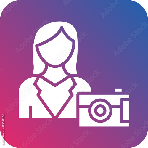 Female Vlogger Icon Style