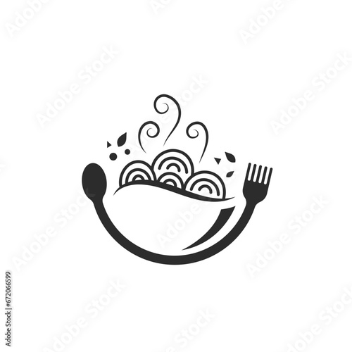 food noodle brand  icon   vector concept design