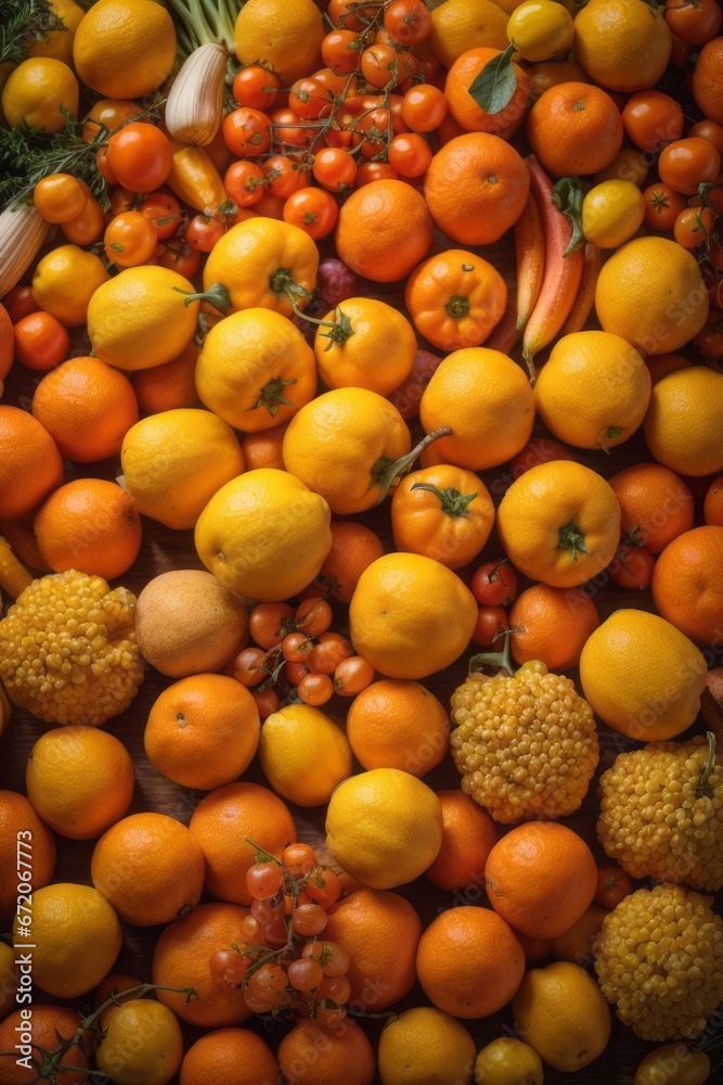 Colorful fruits and vegetables background Colorful fruits and vegetables background