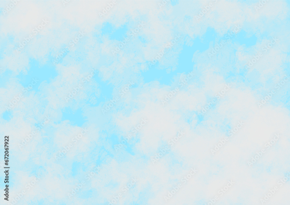 Blue abstract background Create a cloud-like pattern with the paint brush tool used in media design