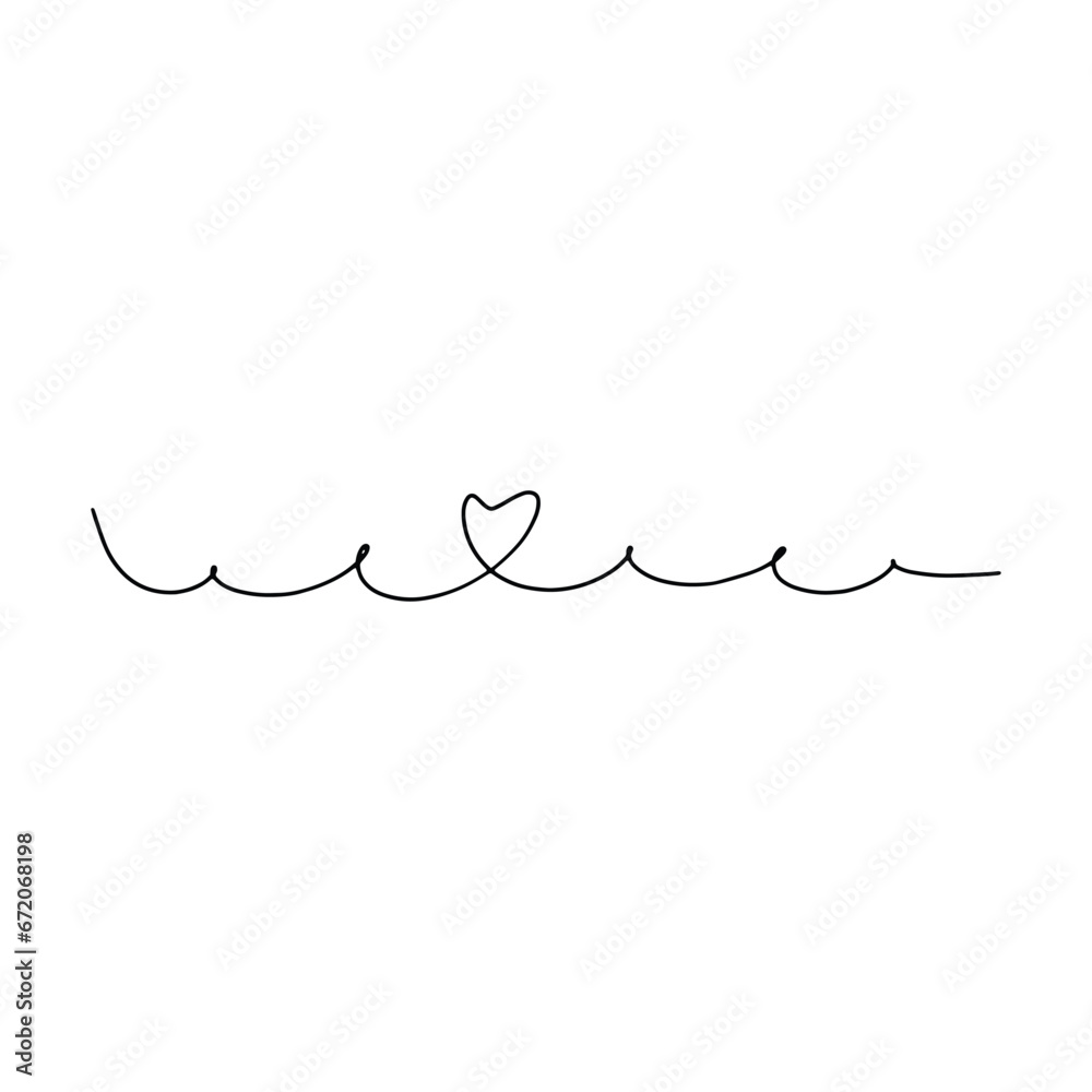 Hand drawn heart symbol divider border frame icon for love, romantic trendy doodle art for decoration background element in a glyph pictogram illustration Hand drawn heart symbol divider border frame icon for love, romantic trendy doodle art for decoration background element in a glyph pictogram illustration
