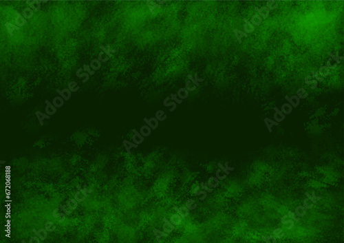 Blurred background. Dark and light green gradient abstract background combined with a rough texture created with a paint brush tool created from graphics programs.