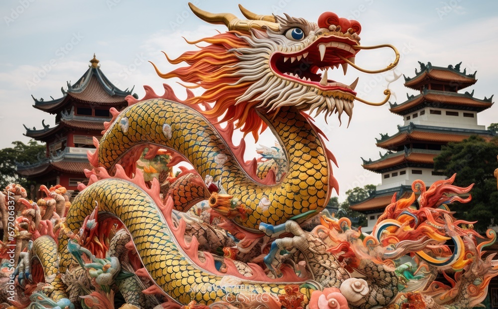 Chinese dragon is the symbol of the Chinese New Year.