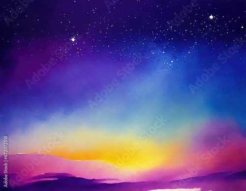 illustrationn of colorful night sly