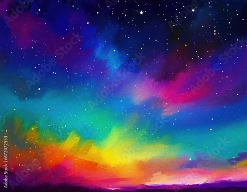 illustrationn of colorful night sly photo