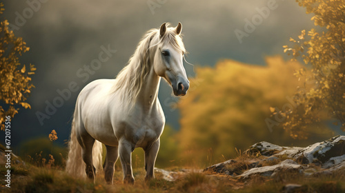White Horse In Natural Habitat © Mishu