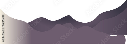Minimal purple vector background. Dynamic curve purple gradation. Purple wave long banner background
