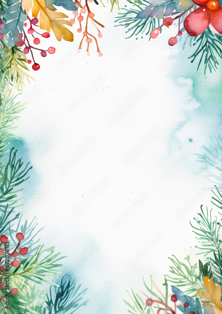 Christmas florals paper planner page A4, Digital Paper A4 Christmas florals paper planner page A4, Digital Paper A4