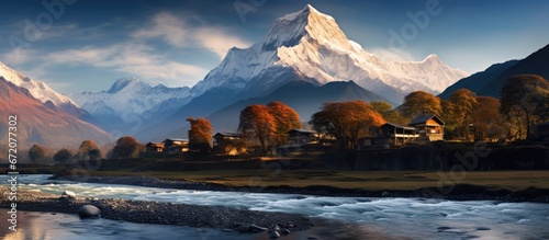 In the morning you can admire the magnificent views of Annapurna and Machhapuchhre mountains from the village of Tadapani photo