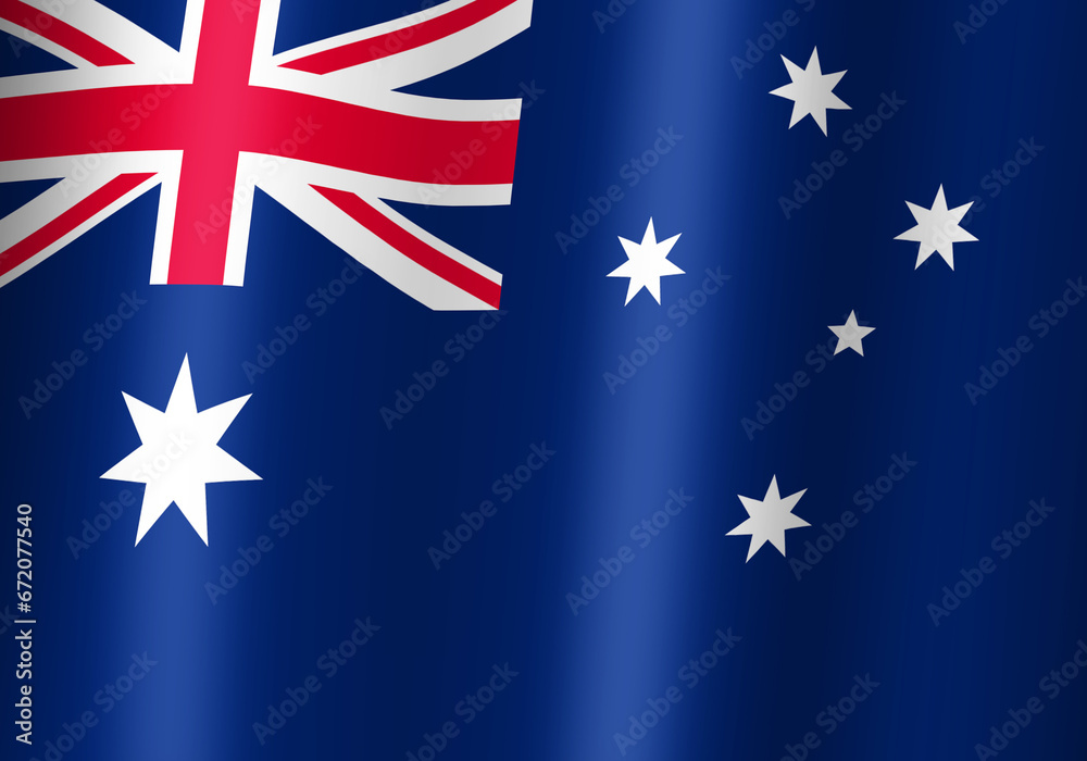 Fototapeta premium commonwealth of australia national flag 3d illustration close up view