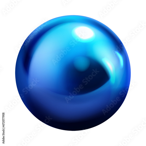 Vector realistic chrome balls on white background