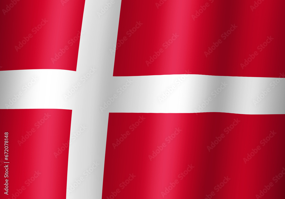 denmark national flag 3d illustration close up view denmark national flag 3d illustration close up view