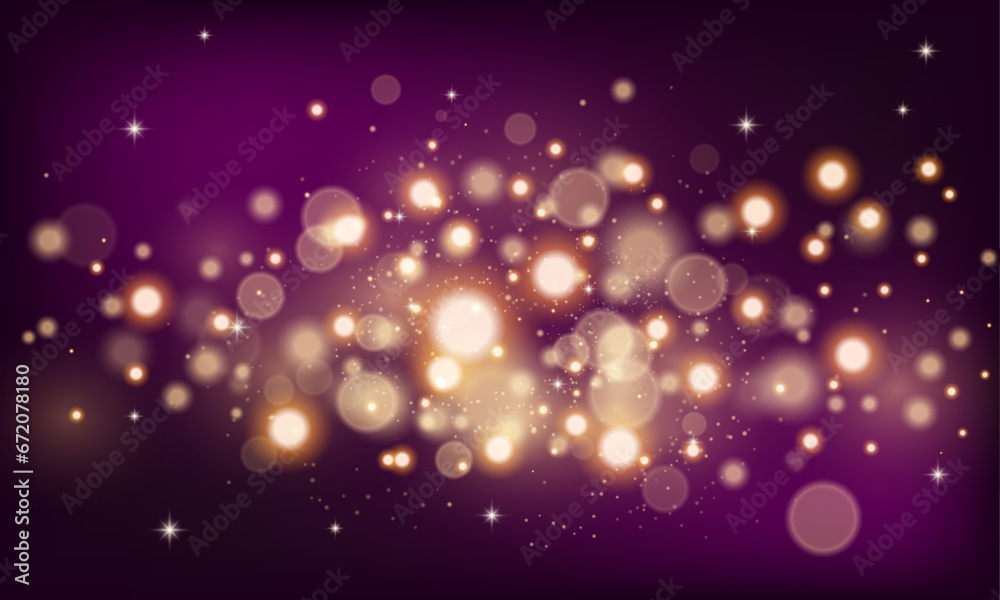Vector bokeh lights effect on purple background Vector bokeh lights effect on purple background