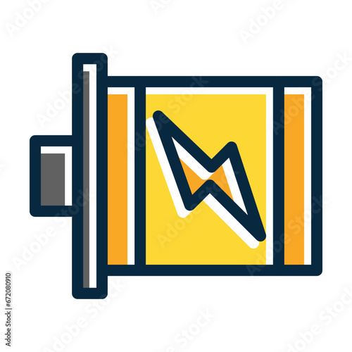 Motor Vector Thick Line Filled Dark Colors