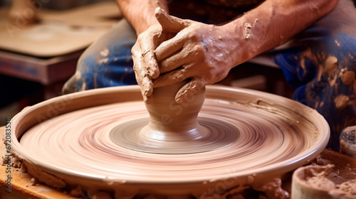 Lifestyle the process of creating pottery