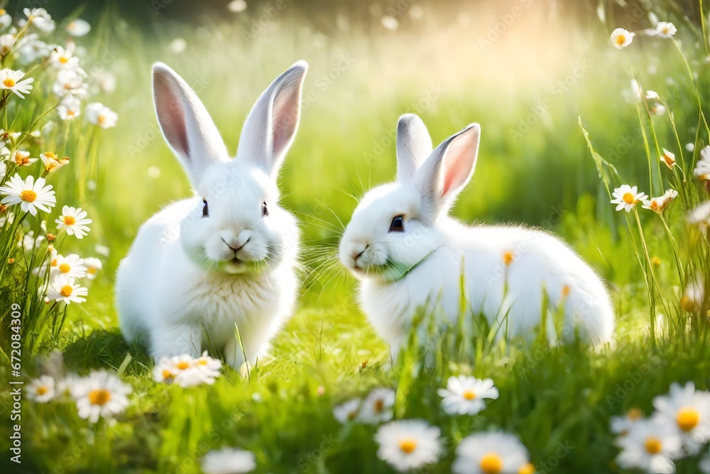 rabbit in the grass rabbit in the grass