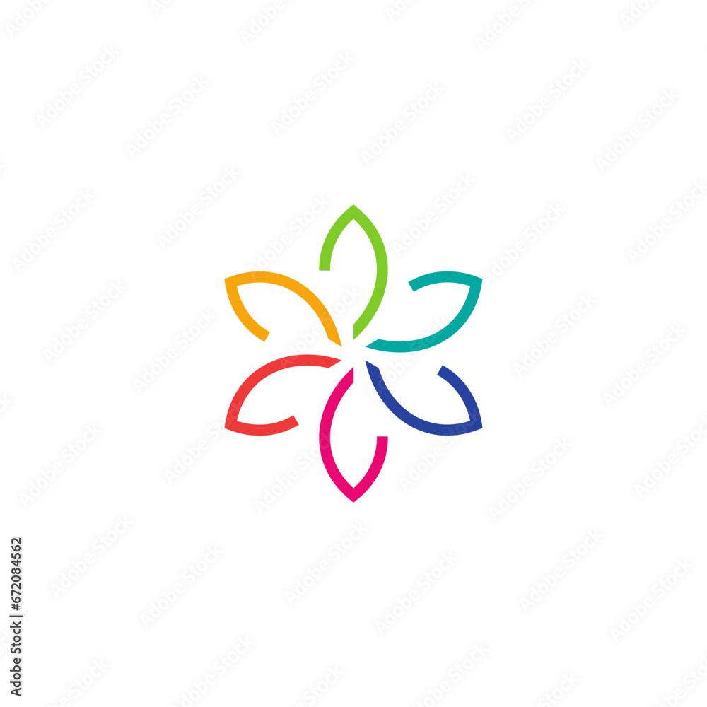 abstract flower logo abstract flower logo