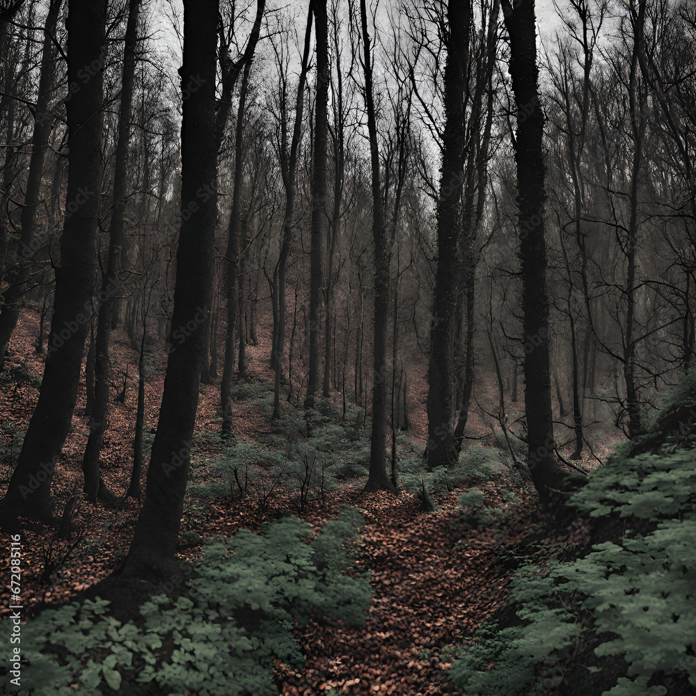 Fototapeta premium forest in autumn Generative AI